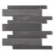 Paros Dark Grey Interlocking 29.5cm x 33.2cm Mosaic Tile