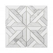 Parquet Carrara & Thassos White 30.5cm x 30.5cm Mosaic Tile