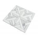 Parquet Carrara & Thassos White 30.5cm x 30.5cm Mosaic Tile