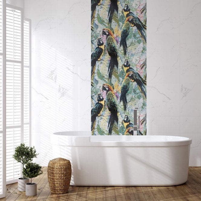 Parrot Decor Pattern 45cm x 90cm Wall Tile (8 Tiles)
