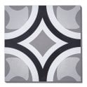 Italian Design Patchwork B&W 01 20cm x 20cm Wall & Floor Tile