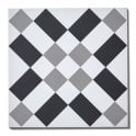 Italian Design Patchwork B&W 02 20cm x 20cm Wall & Floor Tile
