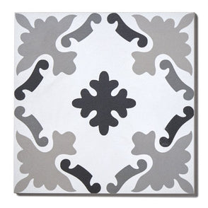 Italian Design Patchwork B&W 03 20cm x 20cm Wall & Floor Tile