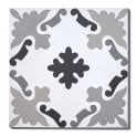 Italian Design Patchwork B&W 03 20cm x 20cm Wall & Floor Tile