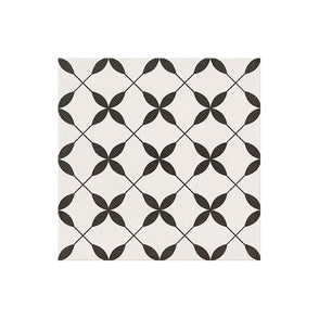 Patchwork Clover Black 29.8cm x 29.8cm Wall & Floor Tile