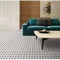 Patchwork Clover Black 29.8cm x 29.8cm Wall & Floor Tile