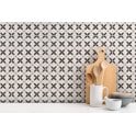Patchwork Clover Black 29.8cm x 29.8cm Wall & Floor Tile