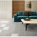 Patchwork Clover Black 29.8cm x 29.8cm Wall & Floor Tile