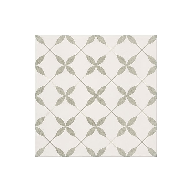 Patchwork Clover Grey 29.8cm x 29.8cm Wall & Floor Tile