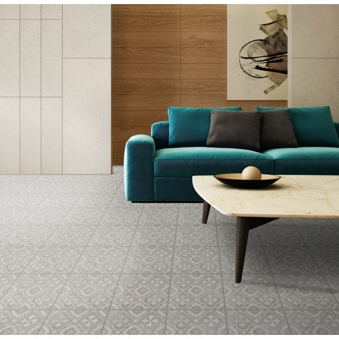 Patchwork Kobe Light Grey 29.8cm x 29.8cm Wall & Floor Tile