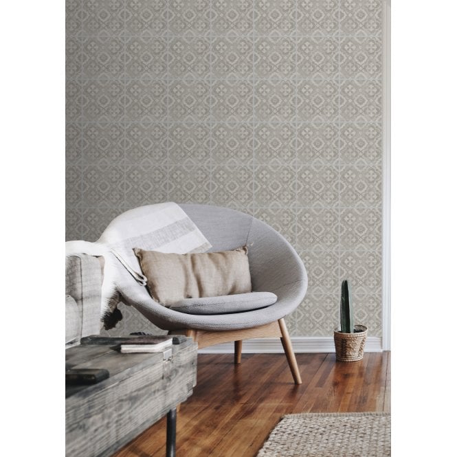 Patchwork Kobe Light Grey 29.8cm x 29.8cm Wall & Floor Tile