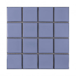 Payan Square Airforce Blue (7.3cm x 7.3cm) 30.5cm x 30.5cm Mosaic Tile