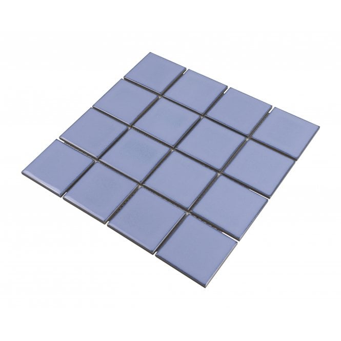 Payan Square Airforce Blue (7.3cm x 7.3cm) 30.5cm x 30.5cm Mosaic Tile