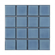 Payan Square Cyan Blue (7.3cm x 7.3cm) 30.5cm x 30.5cm Mosaic Tile