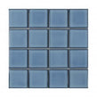 Payan Square Cyan Blue (7.3cm x 7.3cm) 30.5cm x 30.5cm Mosaic Tile