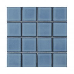 Payan Square Cyan Blue (7.3cm x 7.3cm) 30.5cm x 30.5cm Mosaic Tile