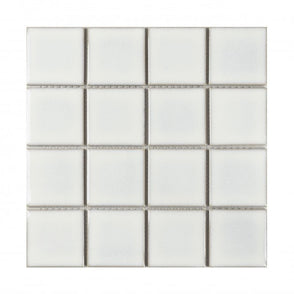 Payan Square Ghost White (7.3cm x 7.3cm) 30.5cm x 30.5cm Mosaic Tile
