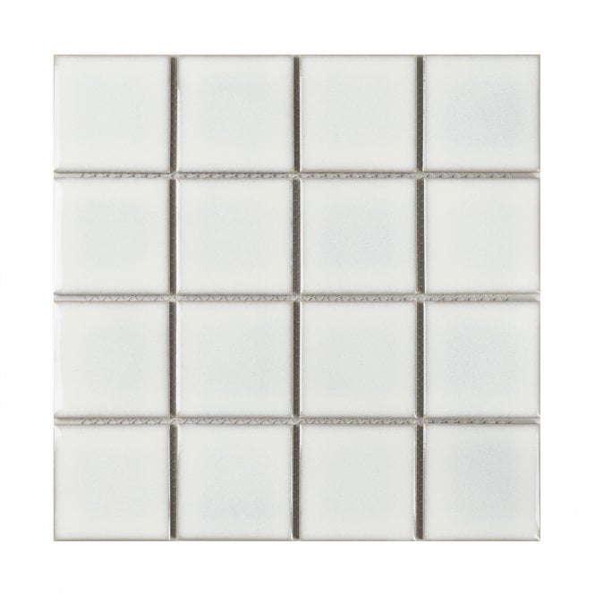 Payan Square Ghost White (7.3cm x 7.3cm) 30.5cm x 30.5cm Mosaic Tile