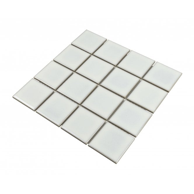 Payan Square Ghost White (7.3cm x 7.3cm) 30.5cm x 30.5cm Mosaic Tile