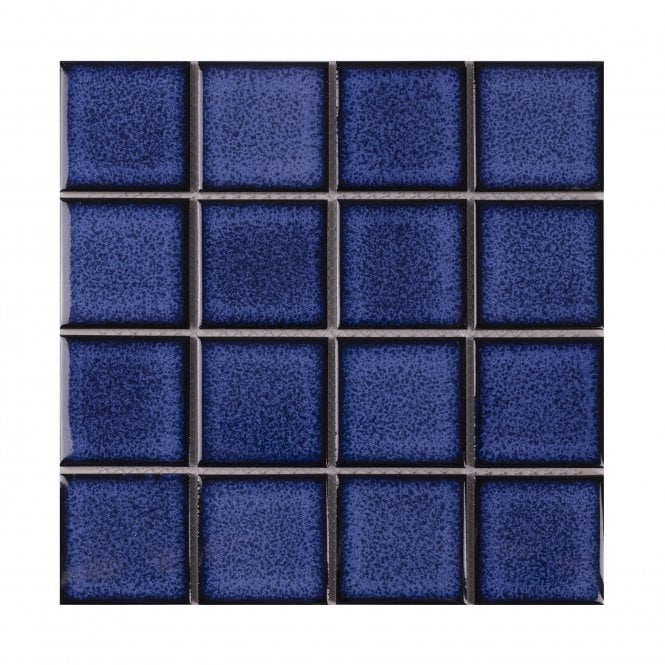 Payan Square Prussian Blue (7.3cm x 7.3cm) 30.5cm x 30.5cm Mosaic Tile