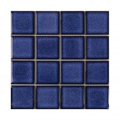 Payan Square Prussian Blue (7.3cm x 7.3cm) 30.5cm x 30.5cm Mosaic Tile