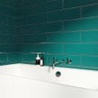 British Ceramic Tile Peacock Bevel Gloss Metro V&A 14.8cm x 49.8cm Wall Tile
