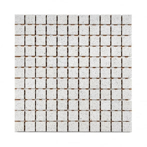 Gulfstone Pearl White Quartz 30cm x 30cm (2.5cm x 2.5cm) Mosaic Tile