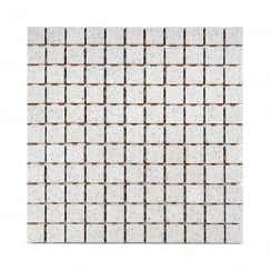Gulfstone Pearl White Quartz 30cm x 30cm (2.5cm x 2.5cm) Mosaic Tile