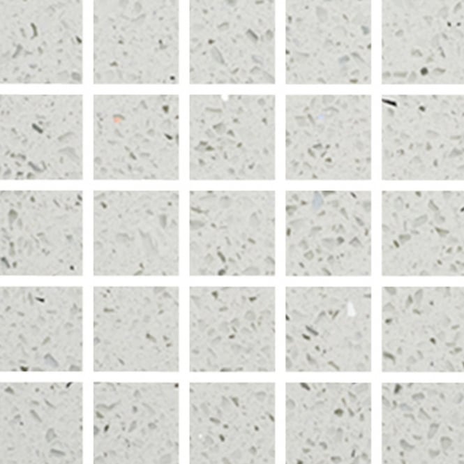 Gulfstone Pearl White Quartz 30cm x 30cm (4.8cm x 4.8cm) Mosaic Tile