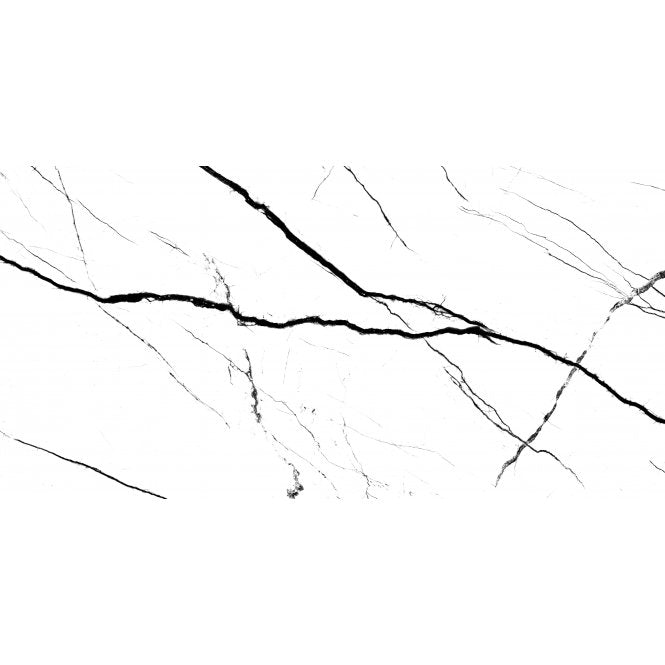 Pearl White Marble-Effect 60cm x 120cm Wall and Floor Tile