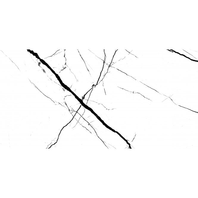 Pearl White Marble-Effect 60cm x 120cm Wall and Floor Tile