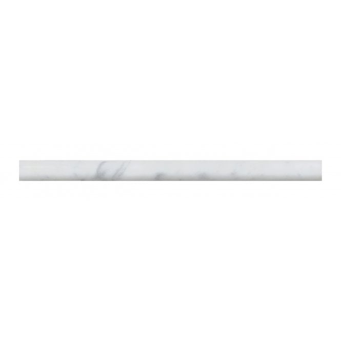 Pencil Carrara Marble White 2cm x 30.5cm Border Tile