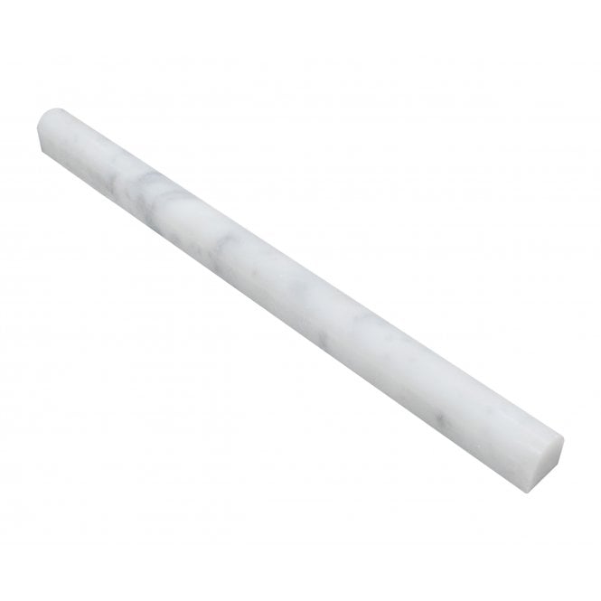 Pencil Carrara Marble White 2cm x 30.5cm Border Tile