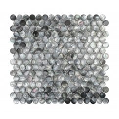 Penny Mother Of Pearl Black 29cm x 31.5cm Mosaic Tile