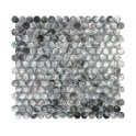 Penny Mother Of Pearl Black 29cm x 31.5cm Mosaic Tile