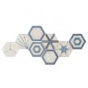 Peronda Andaman Hexagon Decor 25.8cm x 29cm Wall and Floor Tile