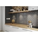 Equipe Persian Dark Grey Gloss 12cm x 12cm Wall Tile