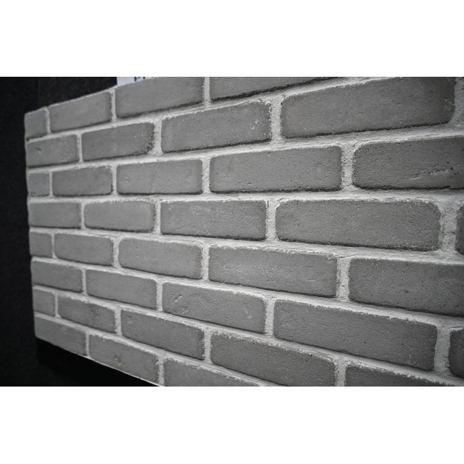 Perth Grey Brick Flat 5.7cm x 19.4cm Wall Tile (Box)