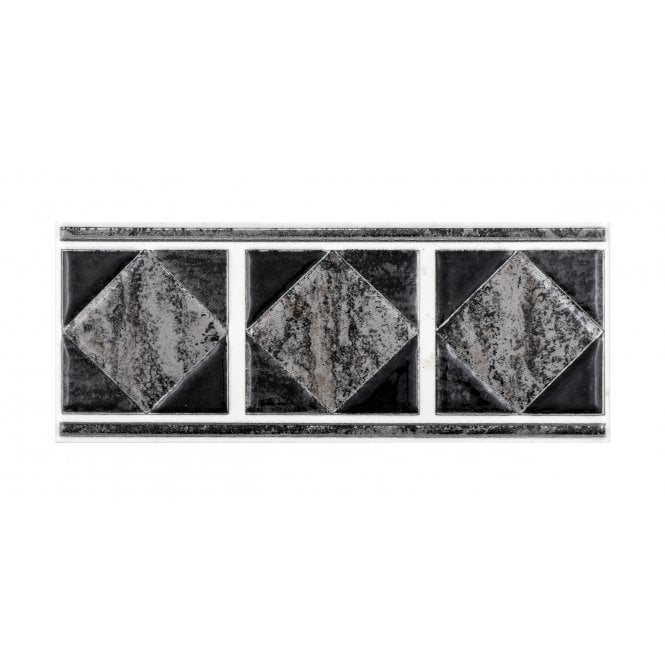 Philadelphia Black 10cm x 25cm Border Tile