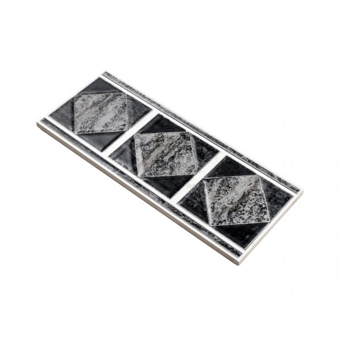 Philadelphia Black 10cm x 25cm Border Tile
