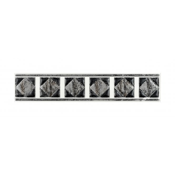 Philadelphia Black 5cm x 25cm Border Tile
