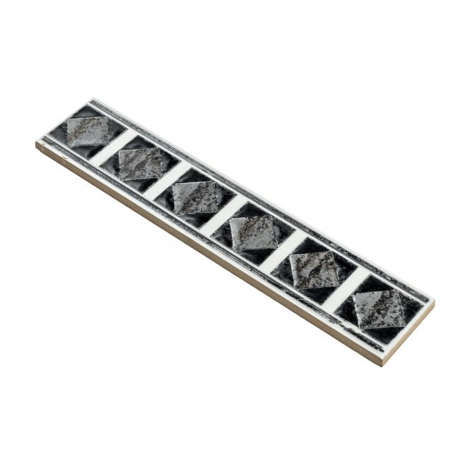 Philadelphia Black 5cm x 25cm Border Tile
