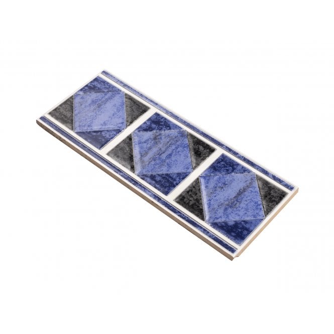 Philadelphia Blue 10cm x 25cm Border Tile