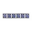 Philadelphia Blue 5cm x 25cm Border Tile