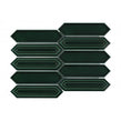 Picket Bottle Green Mosaic Tile (4.8cm x 19.8cm) 35.3cm x 25.5cm