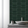 Picket Bottle Green Mosaic Tile (4.8cm x 19.8cm) 35.3cm x 25.5cm