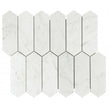 Picket Carrara White Marble (5cm x 15cm) 27cm x 31cm Mosaic Tile