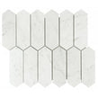 Picket Carrara White Marble (5cm x 15cm) 27cm x 31cm Mosaic Tile