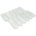 Picket Carrara White Marble (5cm x 15cm) 27cm x 31cm Mosaic Tile