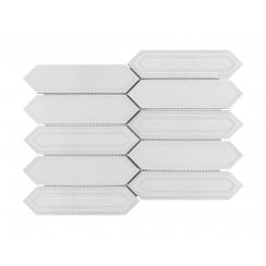 Picket Dorian Grey Mosaic Tile (4.8cm x 19.8cm) 35.3cm x 25.5cm